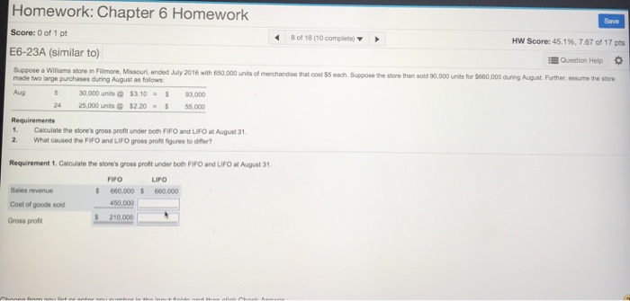 Solved Homework: Chapter 6 Homework Save Score: 0 Of 1 Pt | Chegg.com