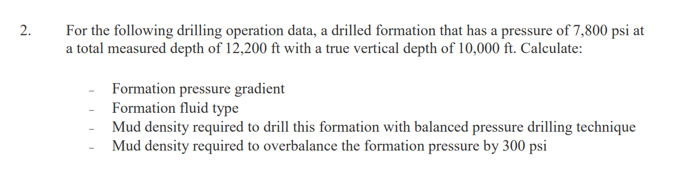 Solved For the following drilling operation data, a drilled | Chegg.com