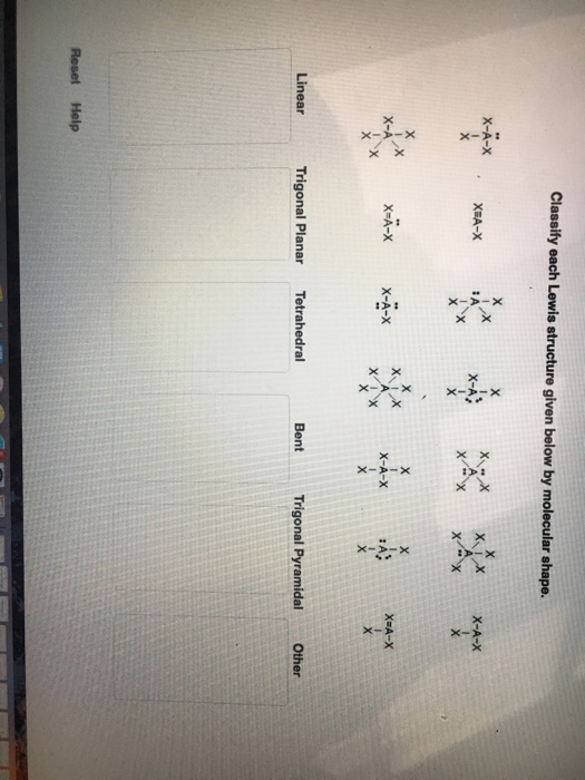 Solved Classify each Lewis structure given below by | Chegg.com