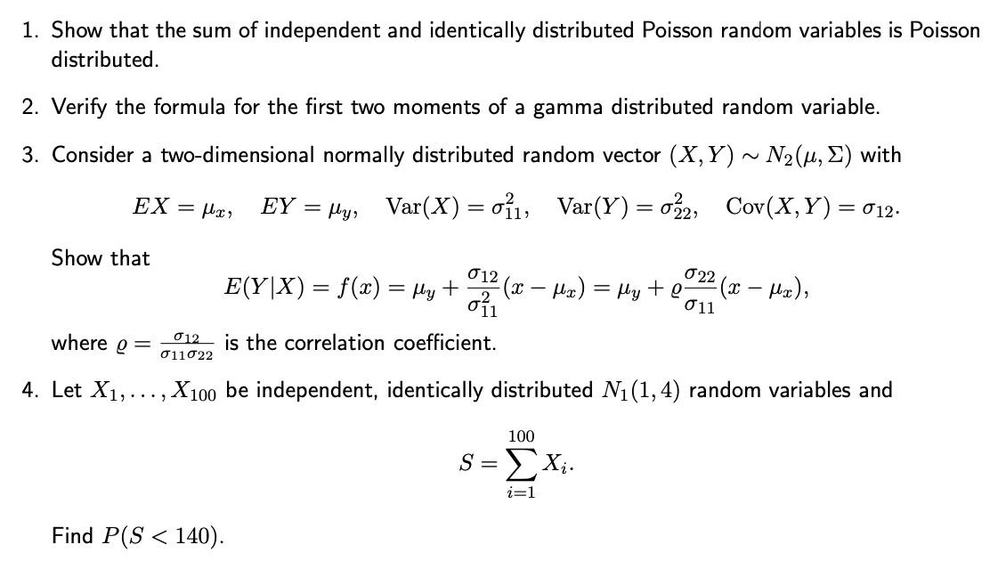 Solved Show that the sum of independent and identically