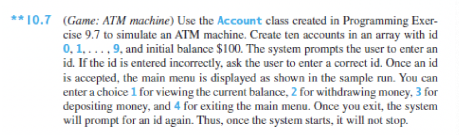 In Java only public class Exercise09_07 { public | Chegg.com
