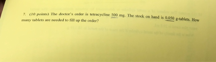 Tetracycline order