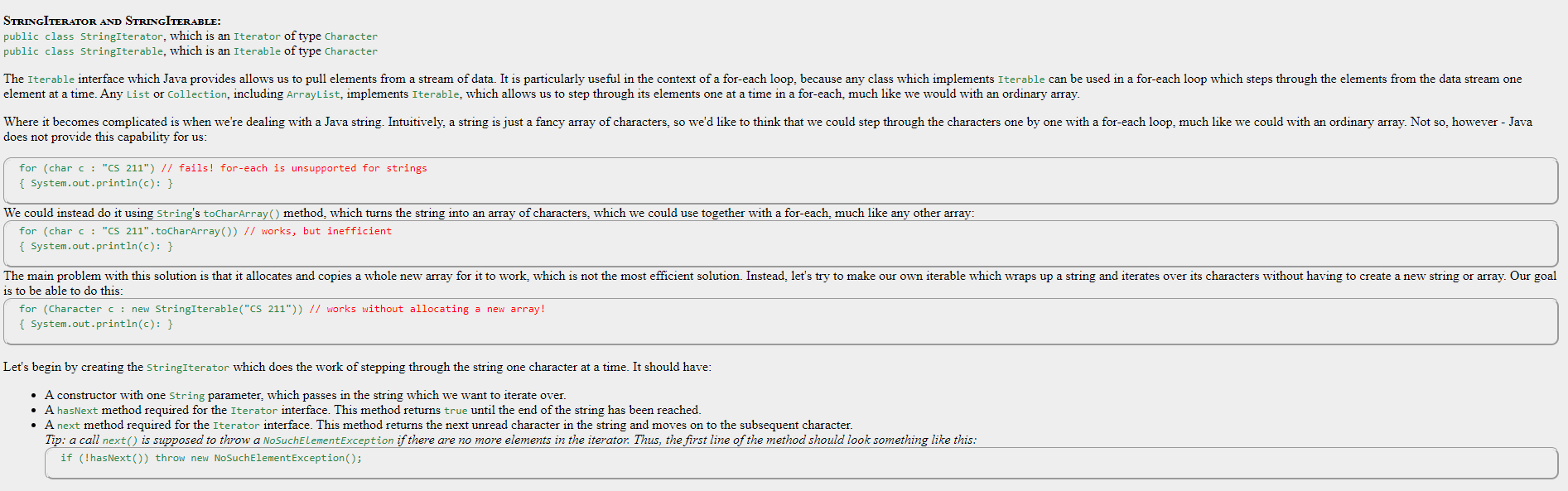 Stringiterator And Stringiterable Public Class St Chegg Com