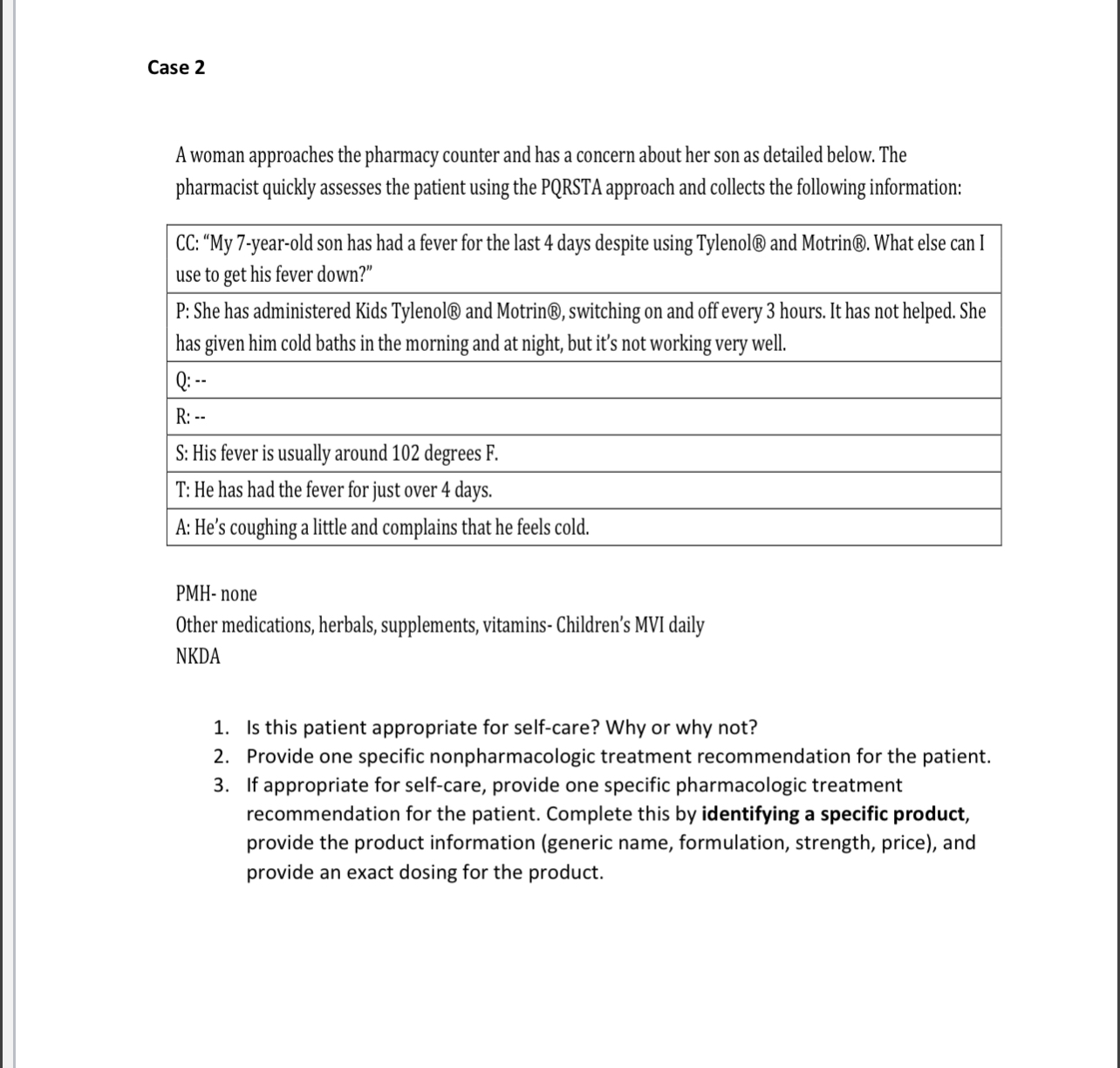 Solved Please answer both of the Case Study questions one by | Chegg.com