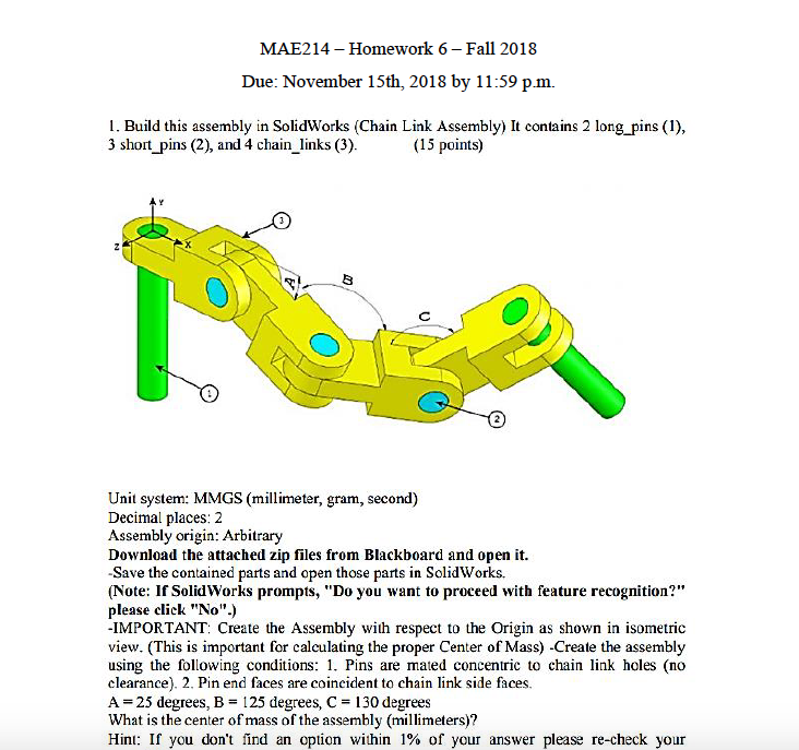 Solved MAE214 Homework 6 Fall 2018 Due November 15th, 2018