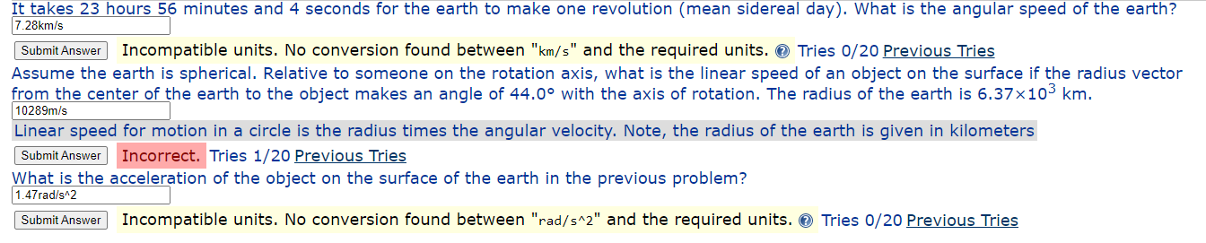 Solved It takes 23 hours 56 minutes and 4 seconds for the | Chegg.com