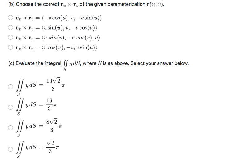 Solved Let S Be The Surface In R3 Parameterized By R U V Chegg Com