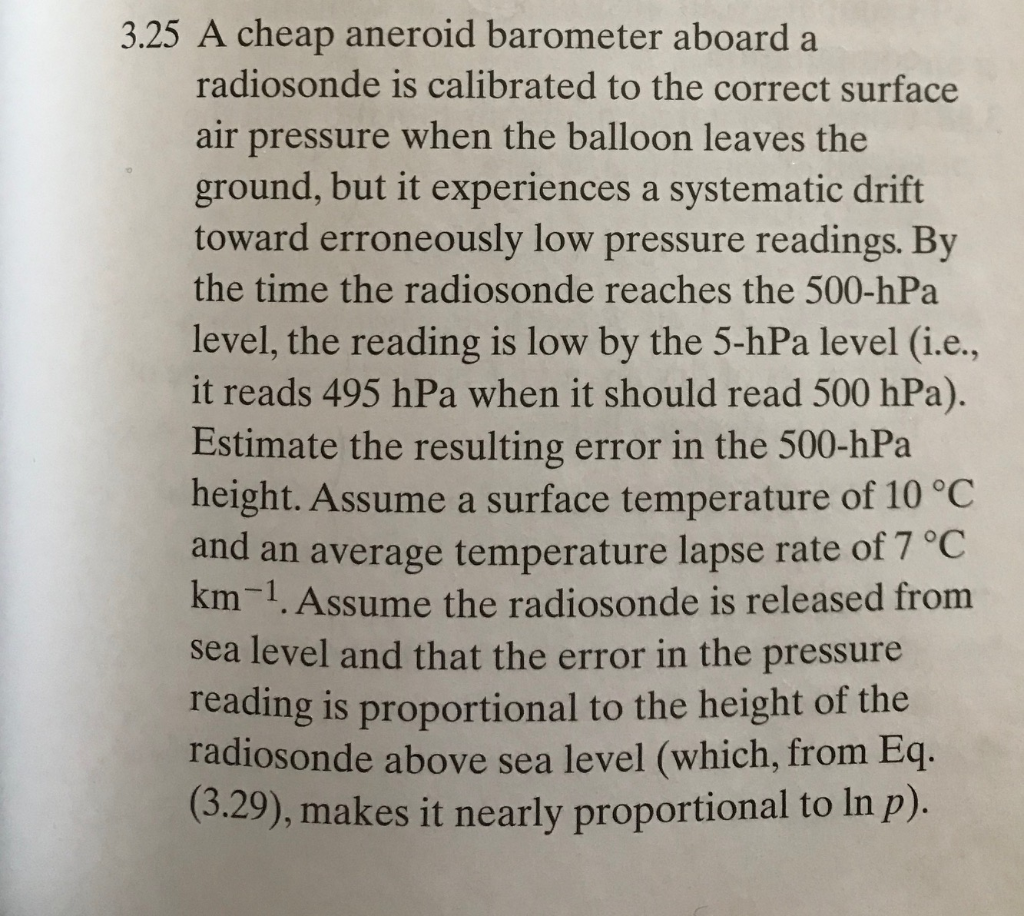 3.25 A cheap aneroid barometer aboard a radiosonde is