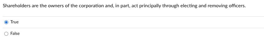 Solved Shareholders Are The Owners Of The Corporation And, | Chegg.com
