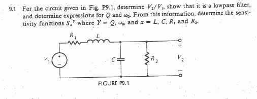 9 1 For The Circuit Given In Fig P9 1 Determine Chegg Com