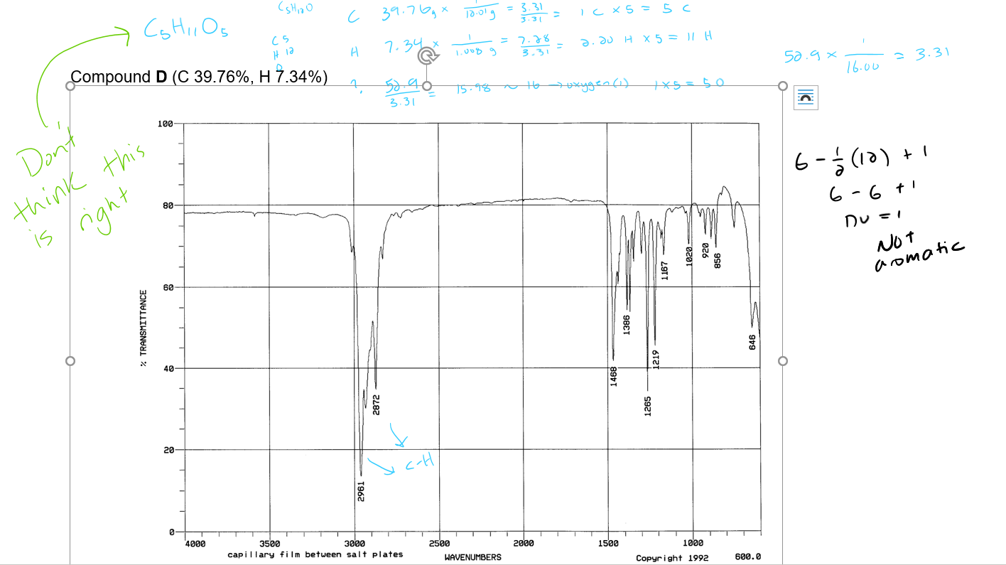 Solved On the next pages are the combined IR, 1H NMR and 13C | Chegg.com