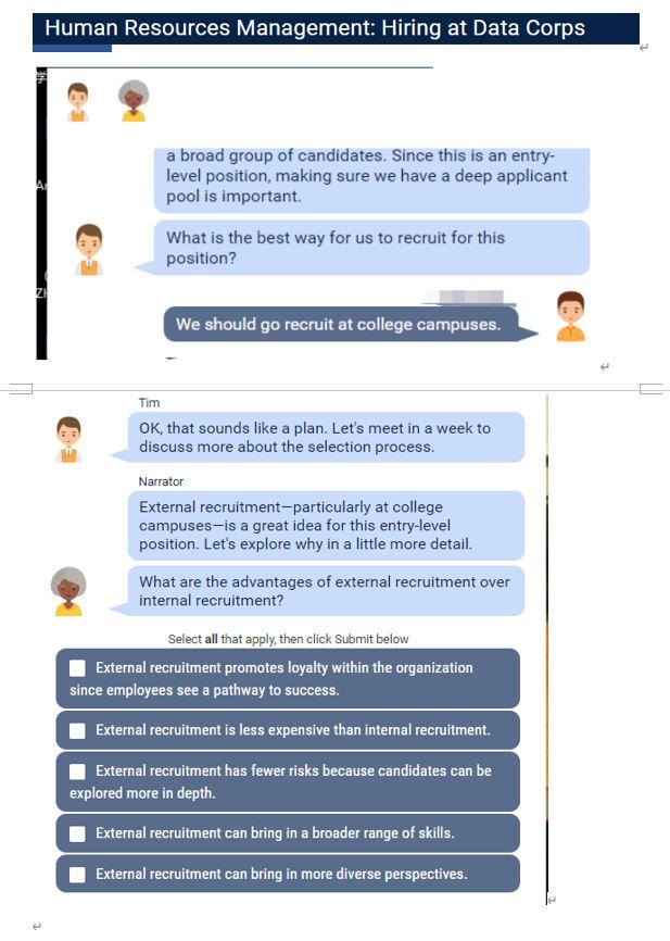 Solved Human Resources Management Hiring at Data Corps a