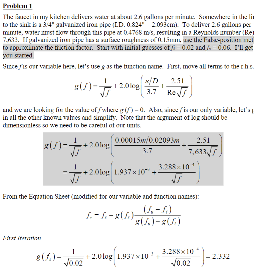 Solved This info pertains to Problems 1 and 3. Fluid flow | Chegg.com