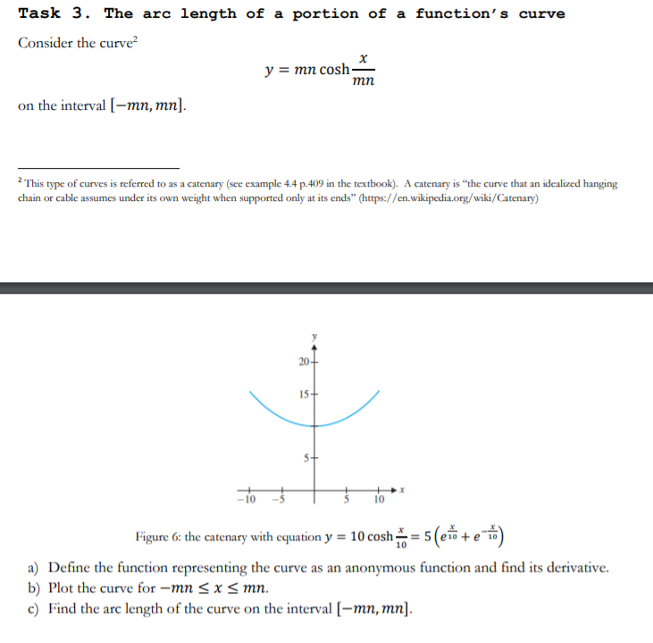 Solved Task 3. The arc length of a portion of a function's | Chegg.com