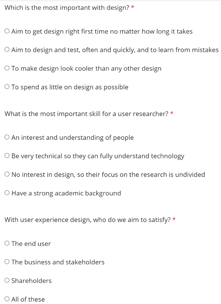 Solved Here are some UX designer questions I need the | Chegg.com image.