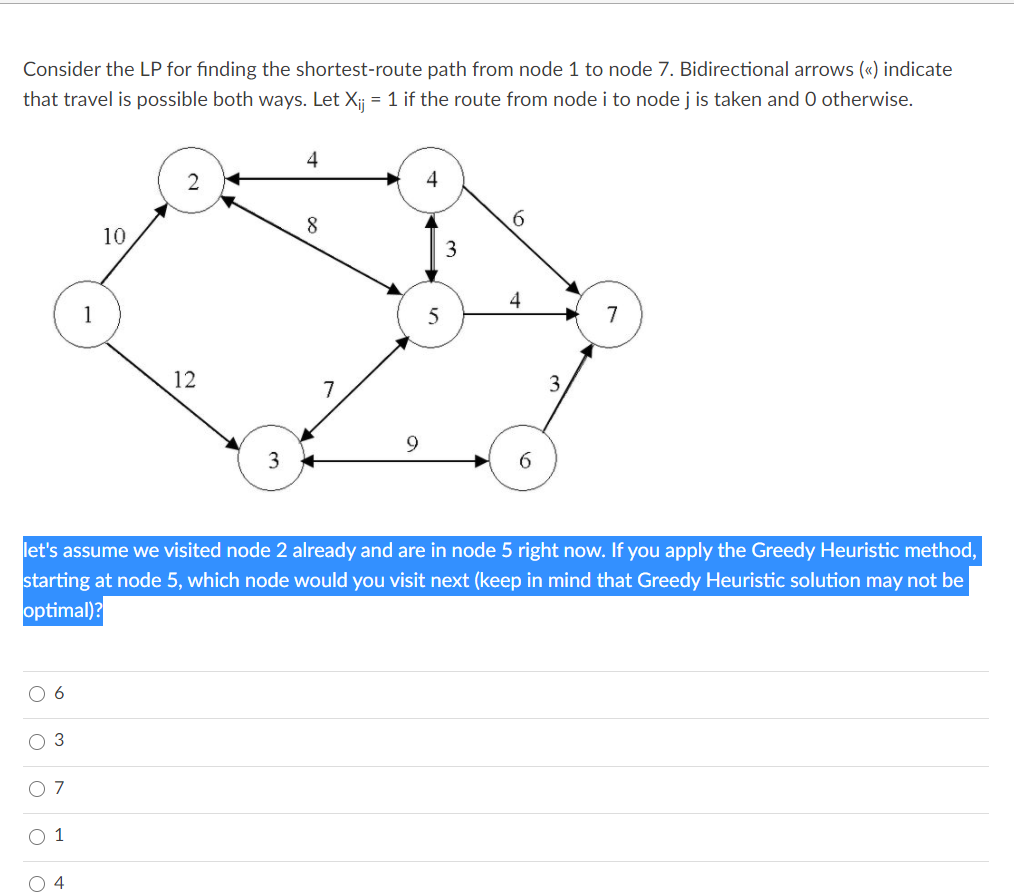 Solved Consider The LP For Finding The Shortest-route Path | Chegg.com