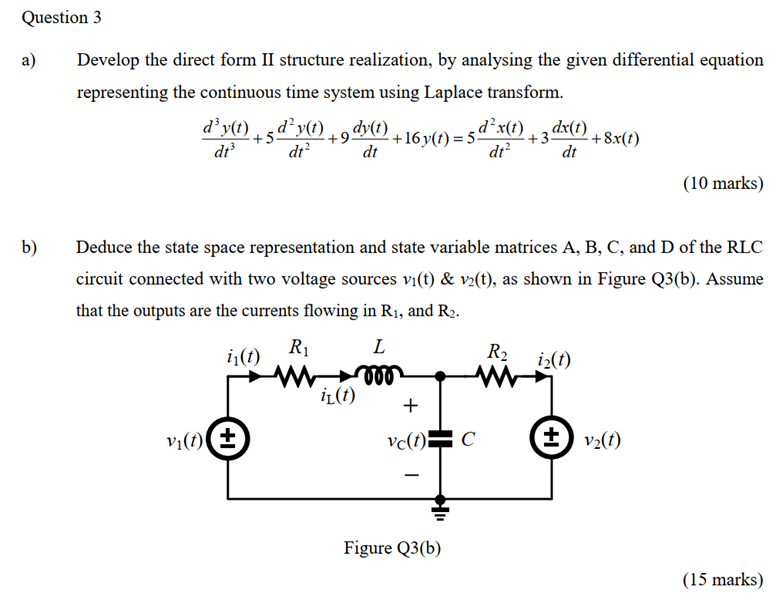 Solved Question 3 a) Develop the direct form II structure | Chegg.com