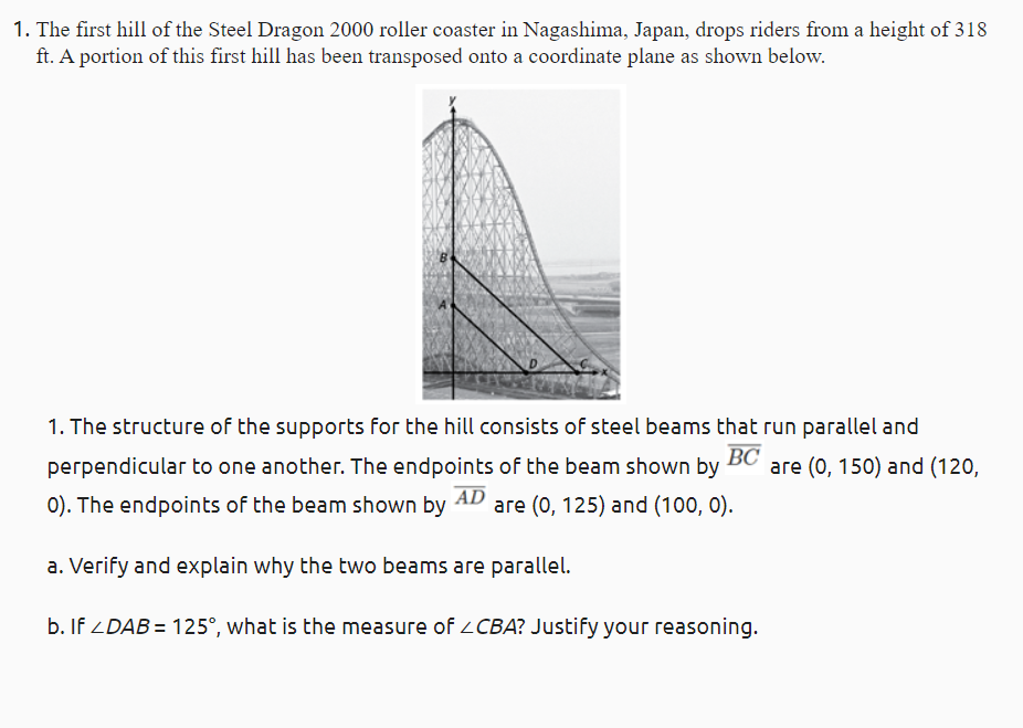 Solved 1. The first hill of the Steel Dragon 2000 roller Chegg