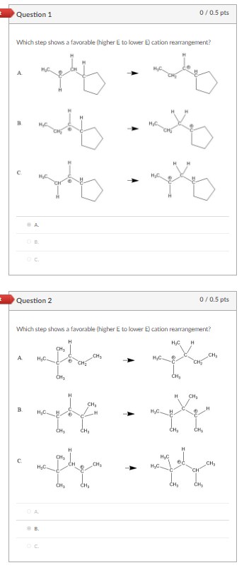 Solved Question 1 0/0.5 Pts Which Step Shows A Favorable | Chegg.com