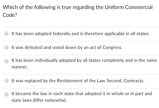 Solved Which of the following is true regarding the Uniform | Chegg.com