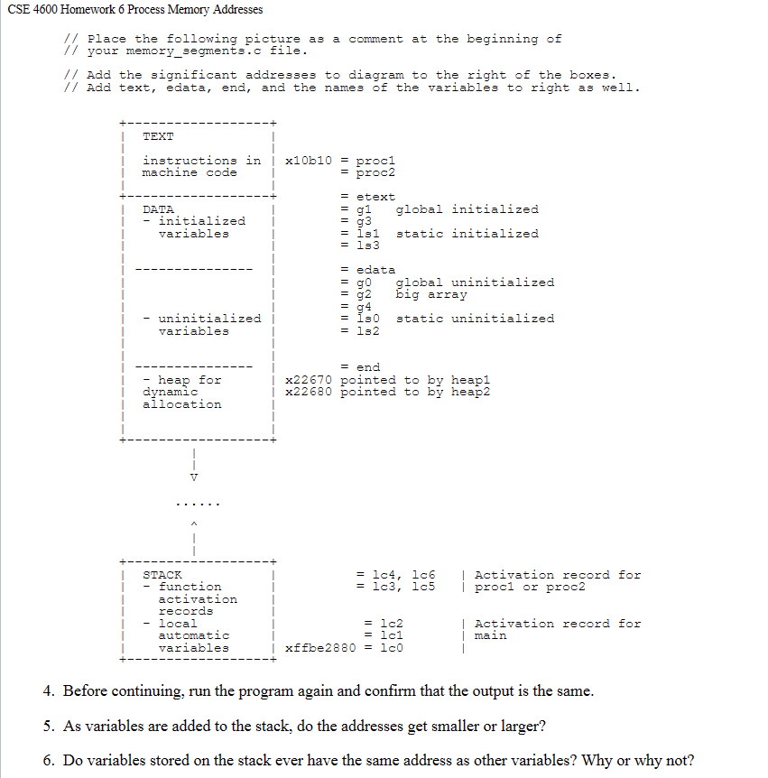 Solved Operating System class Homework 6 Process Logical | Chegg.com