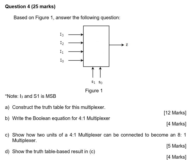 Solved Question 4 (25 marks) Based on Figure 1, answer the | Chegg.com