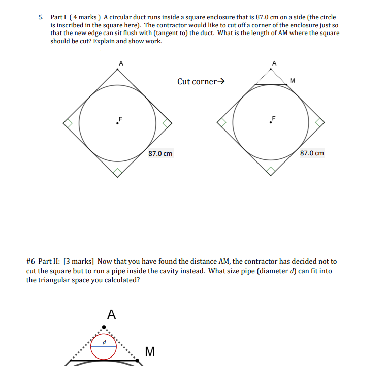 Solved 5. Part I (4 marks) A circular duct runs inside a | Chegg.com