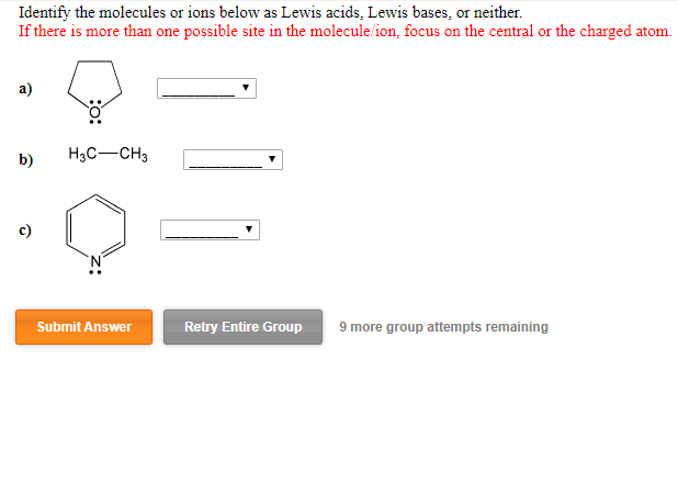 Solved Identify The Molecules Or Ions Below As Lewis Acids, | Chegg.com