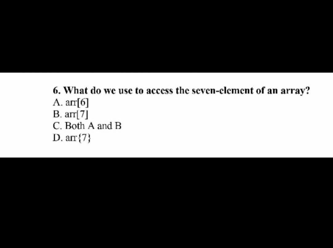 Solved 6. What do we use to access the seven-element of an | Chegg.com