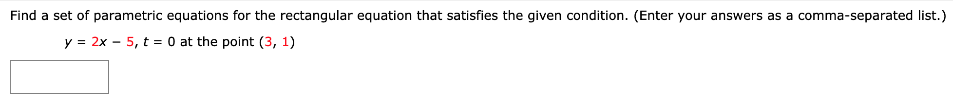 Solved Find a set of parametric equations for the | Chegg.com