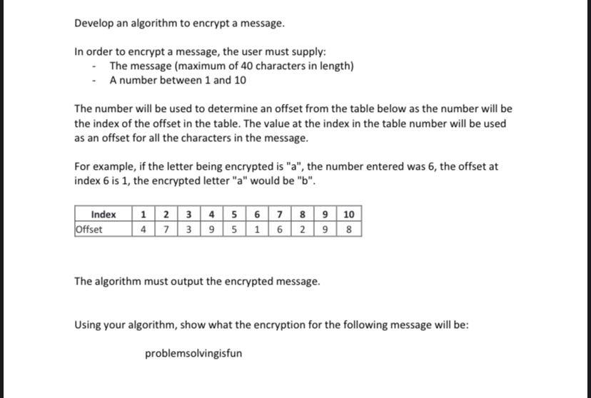 Solved INSTRUCTIONS (i already did the algorithm) i need | Chegg.com