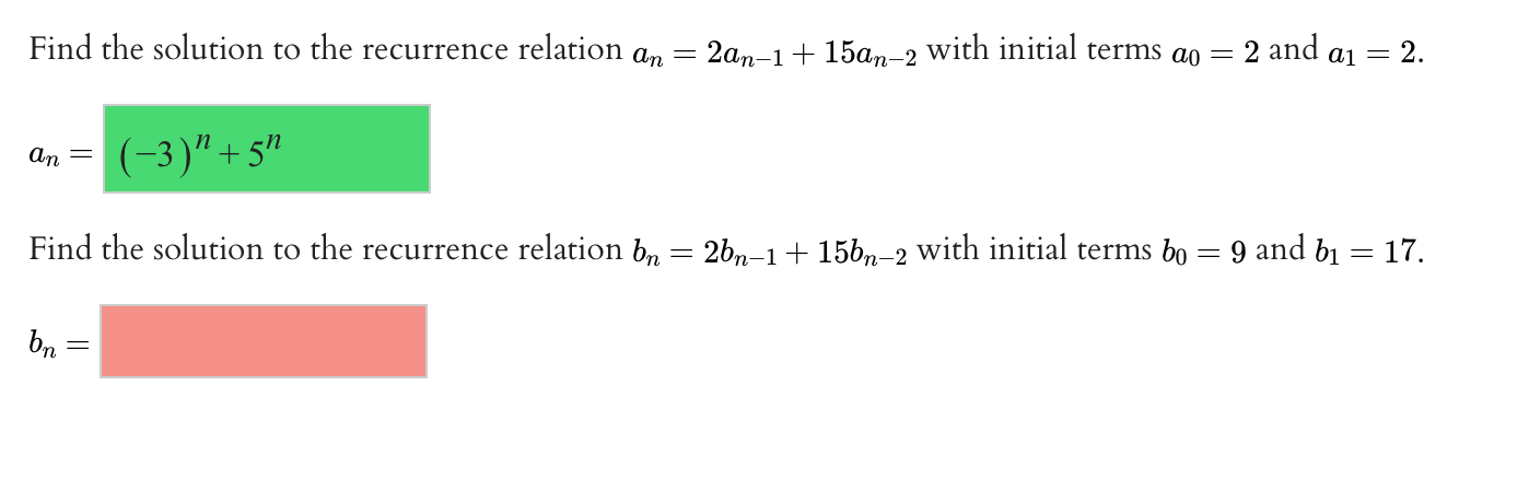 Solved Find The Solution To The Recurrence Relation | Chegg.com