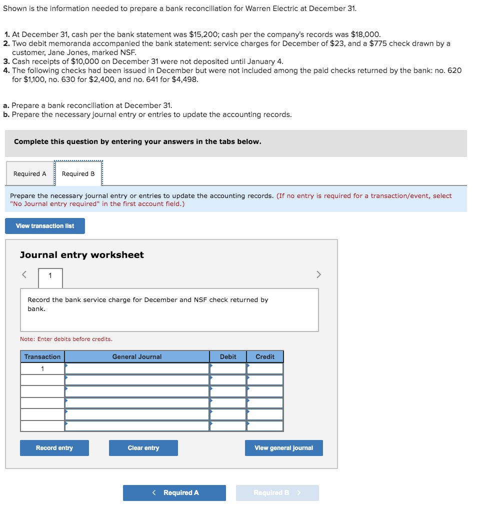 solved-shown-is-the-information-needed-to-prepare-a-bank-chegg