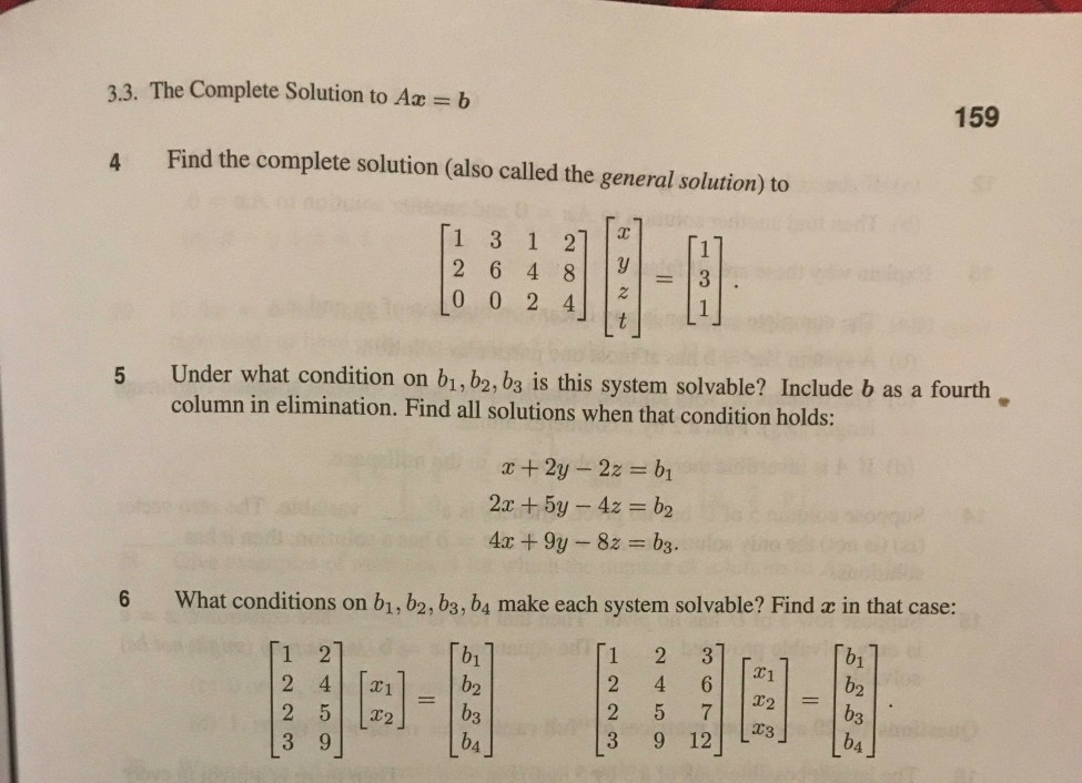 Solved 3.3. The Complete Solution To Aa B 159 4 Find The | Chegg.com