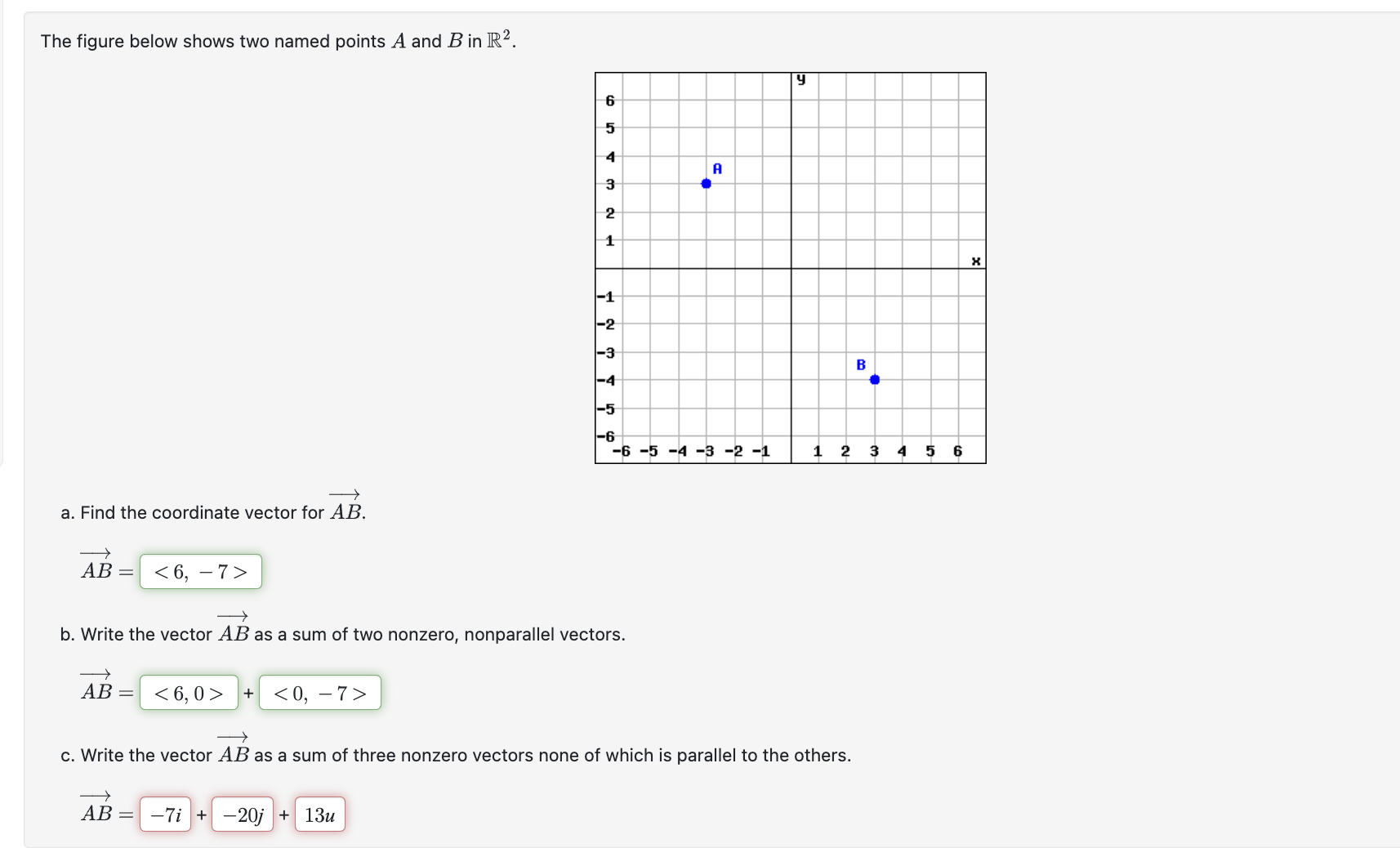 Solved The figure below shows two named points A and B in | Chegg.com