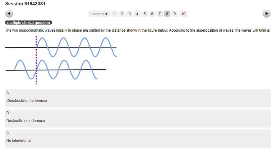 Solved B. Both waves are out of phase C. cannot be | Chegg.com