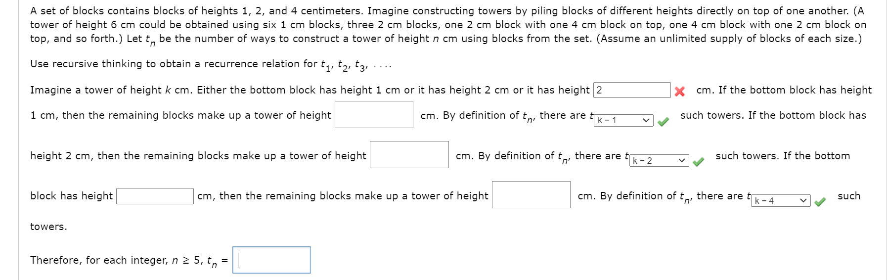 Solved A set of blocks contains blocks of heights 1, 2, and