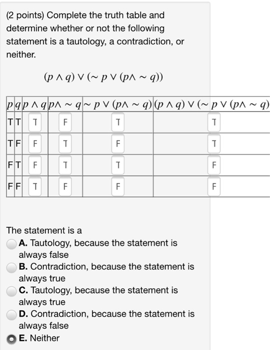 How To Prove Tautology Truth Table Calculator Brokeasshome Com