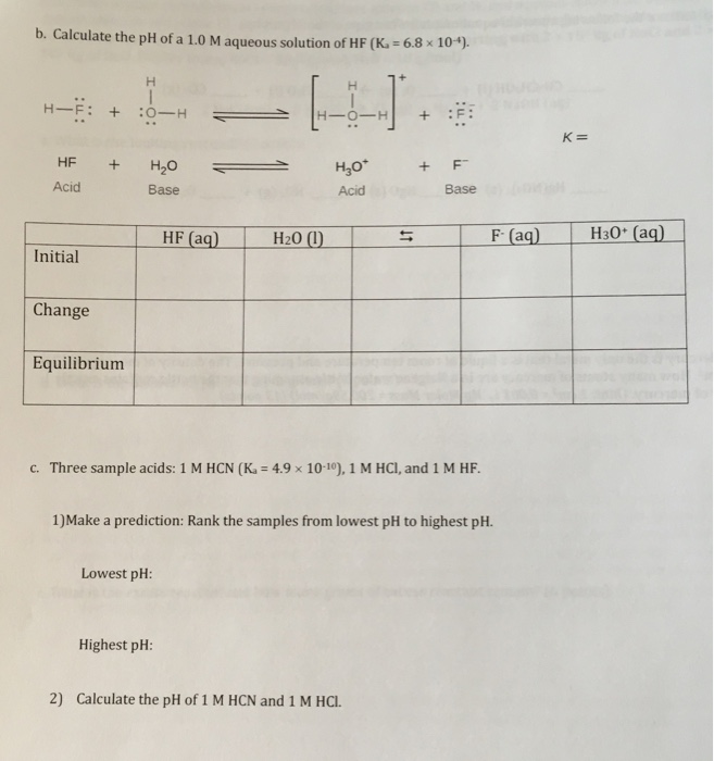 calculate ph of 10 7 m hcl aqueous solution