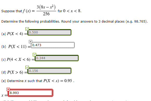 Solved 3 8x X Suppose That F x For 0