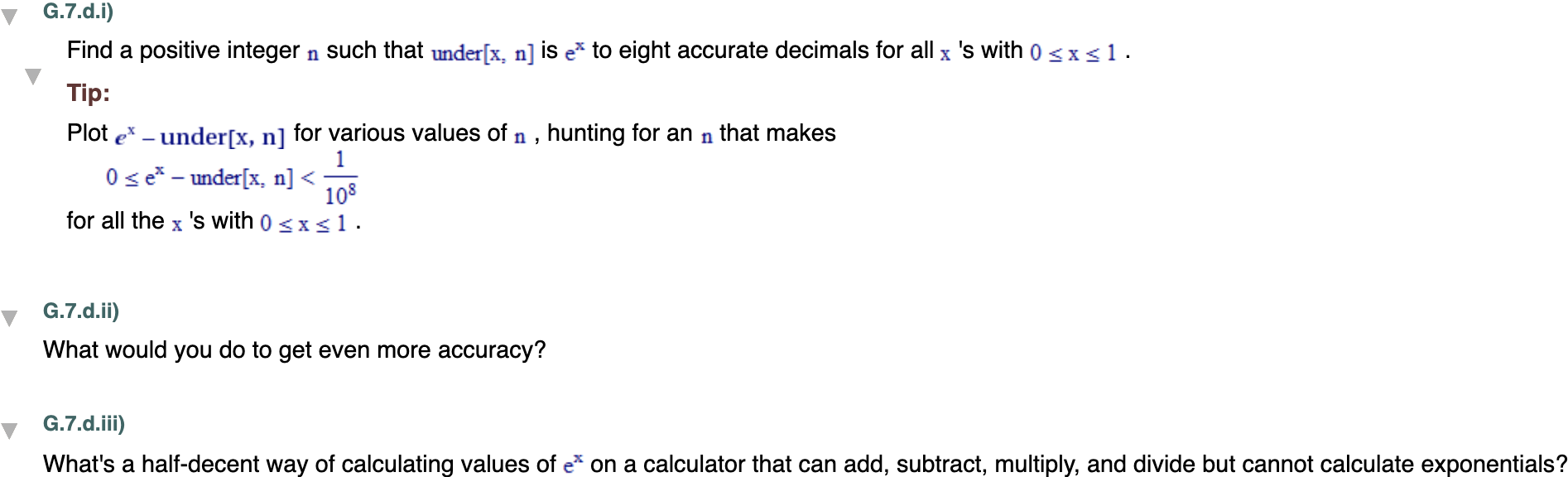 Solved 1) Find a positive integer n such that under[x, n] is | Chegg.com