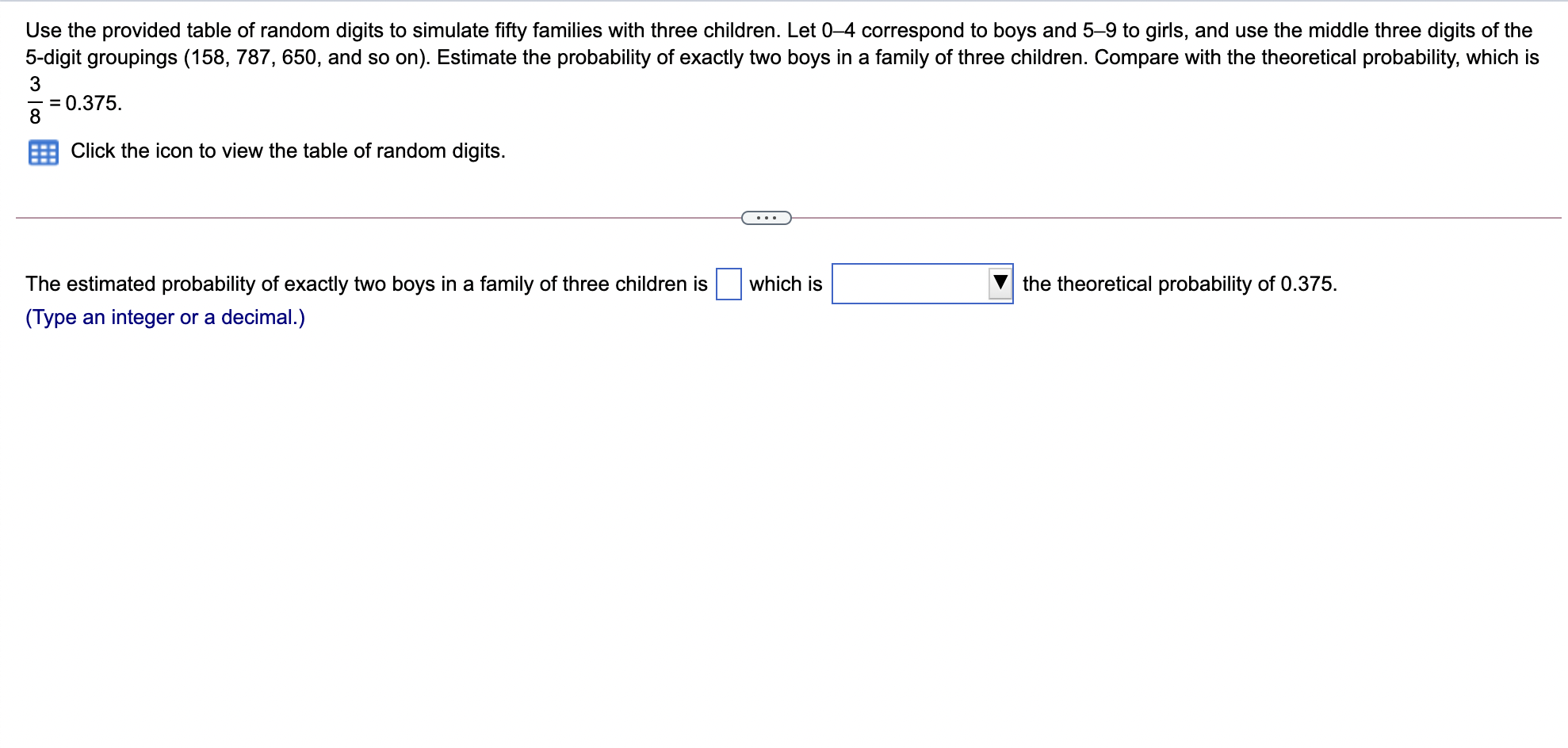 Solved - Х Table Of Random Digits 51582 73219 77876 55707 | Chegg.com