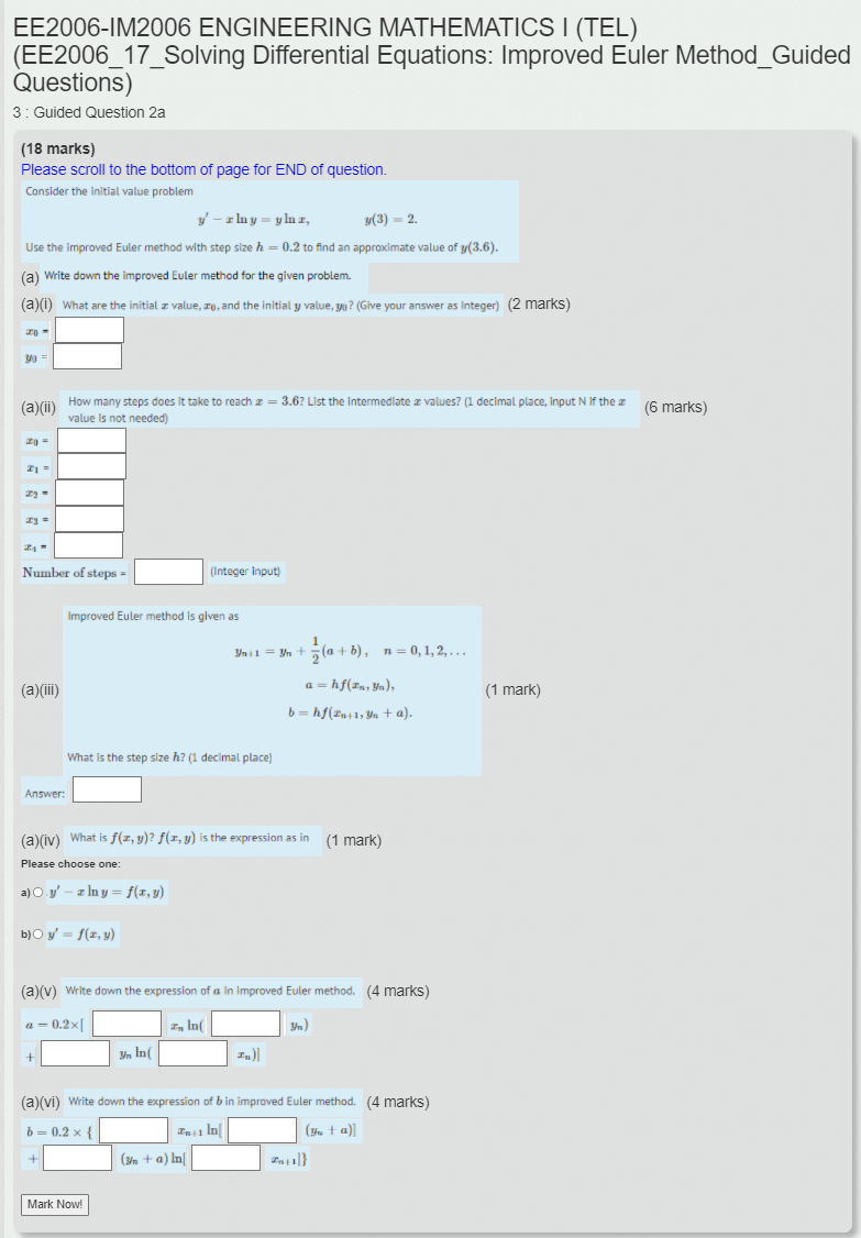 Solved EE2006-IM2006 ENGINEERING MATHEMATICS I (TEL) | Chegg.com