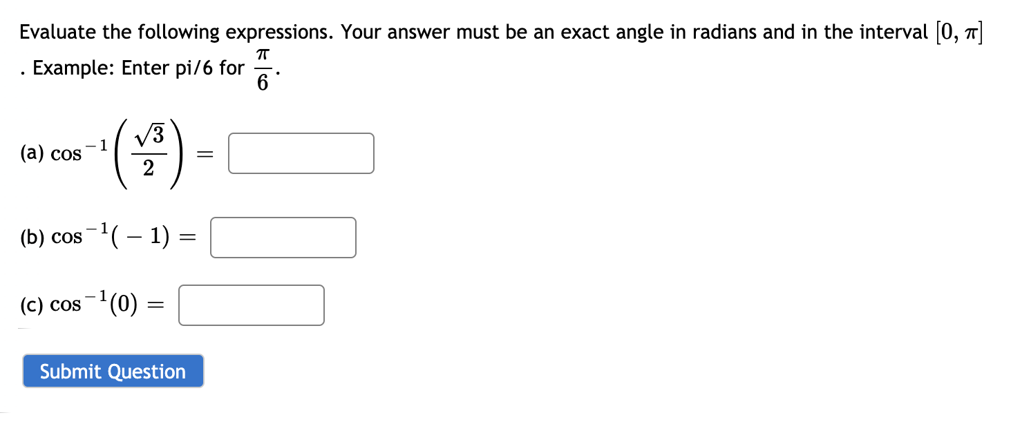 Solved Evaluate the following expressions. Your answer must | Chegg.com