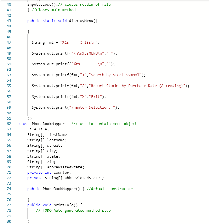 Solved I am trying to Finish this program but it is giving | Chegg.com