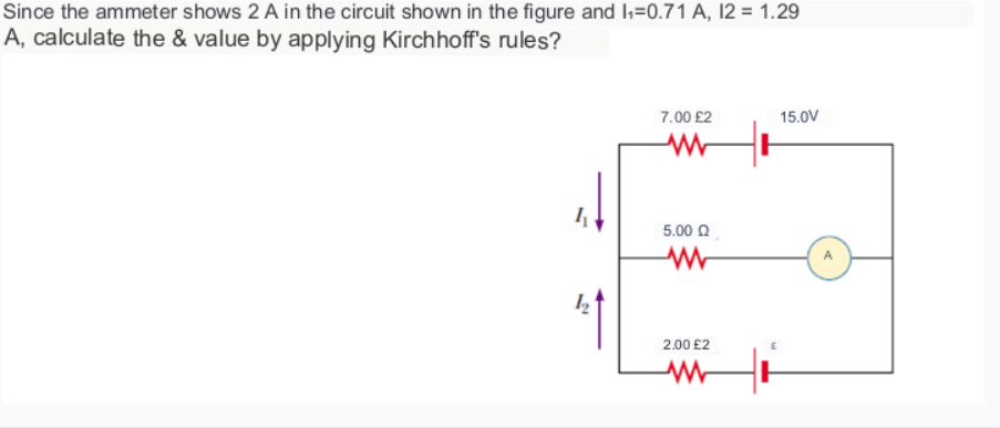 Solved Since The Ammeter Shows 2 A In The Circuit Shown In 