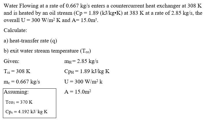 Solved Heat And Mass Transfer Question: From The Answered | Chegg.com