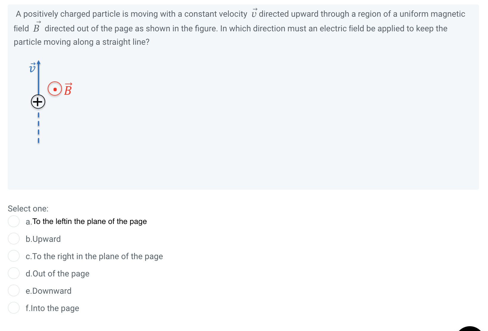Solved A positively charged particle is moving with a | Chegg.com