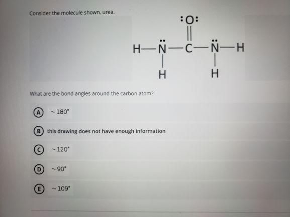 Solved Consider The Molecule Shown Urea 0 H N C H Chegg Com