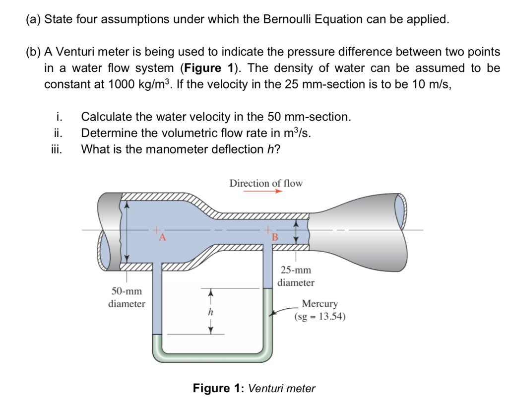 Solved (a) State Four Assumptions Under Which The Bernoulli | Chegg.com